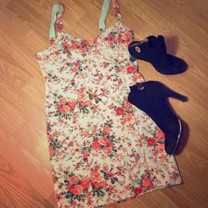 NWOT Free People Floral bodycon dress